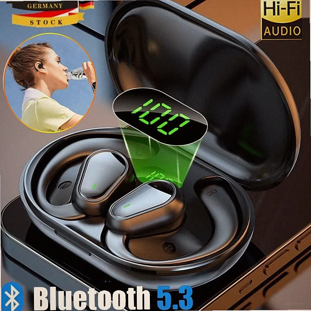 Bluetooth 5.3 Kopfhörer Kabellos Sport Bluetooth Kopfhörer, Open Ear Kopfhörer
