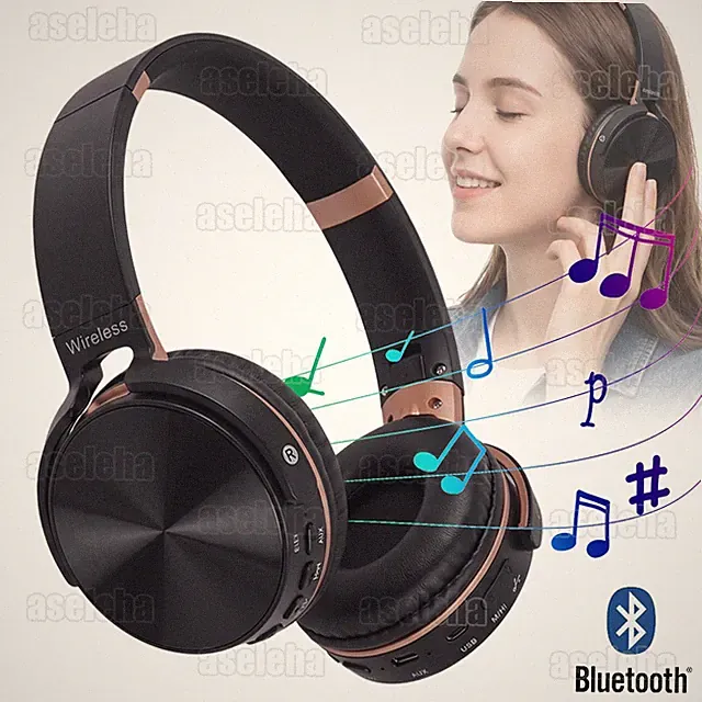 Bluetooth 5.3 Kopfhörer On-Ear Headset Stereo Bass Headphone HiFi Ohrhörer