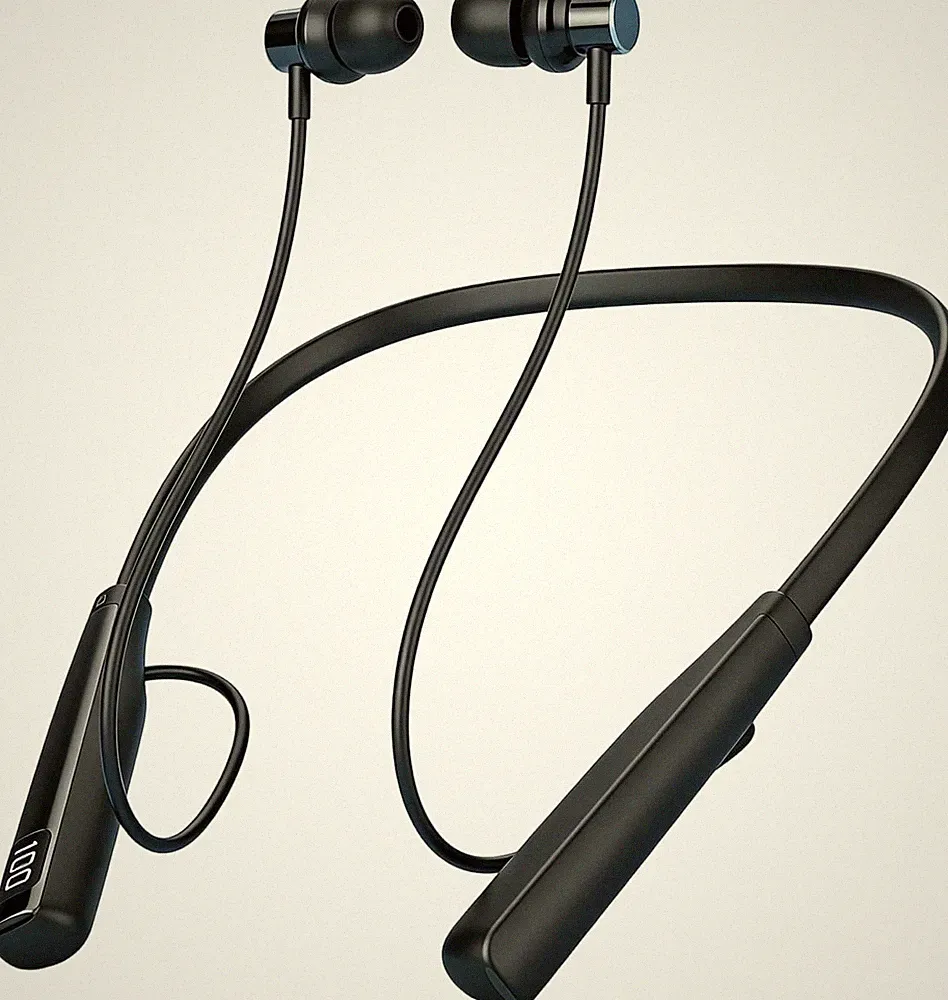 Bluetooth 5.3 Neckband Headphones 30H Battery Sports Earbuds USB C Magnetic
