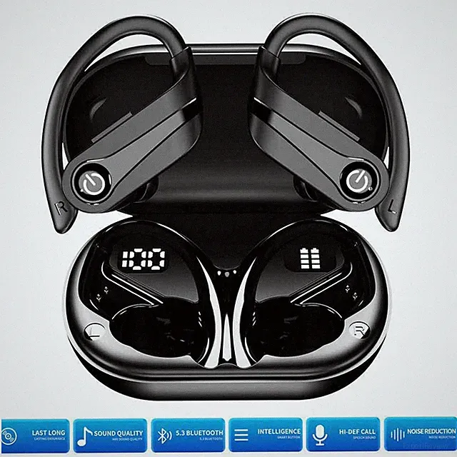 Bluetooth 5.3 Ohrhörer Kopfhörer Kabellos Ohrhörer Sport Stereo Ohrbügel