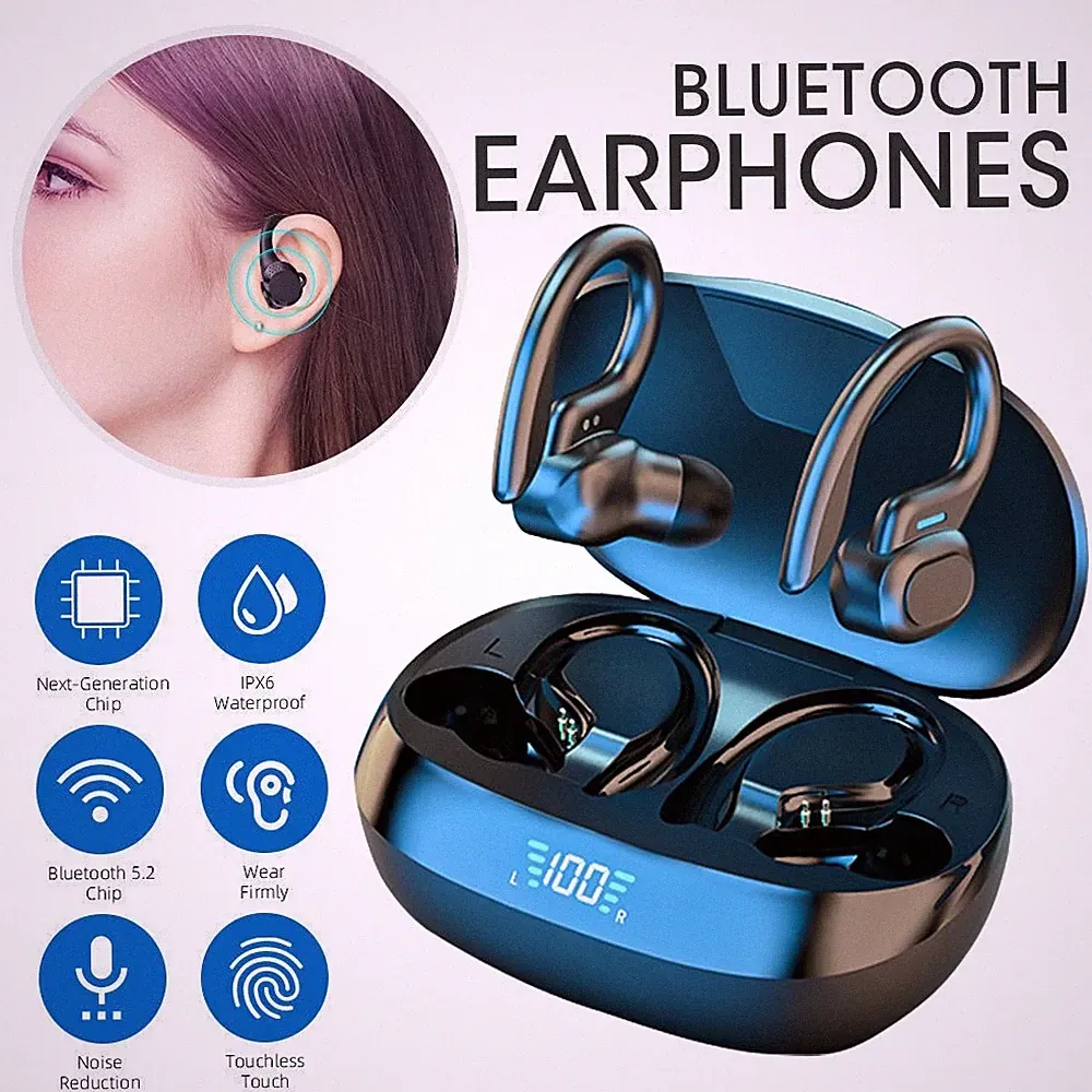 Bluetooth 5.3 Sport Kopfhörer Kabellos 48h Akku iPhone/Android, Extra Bass SP16