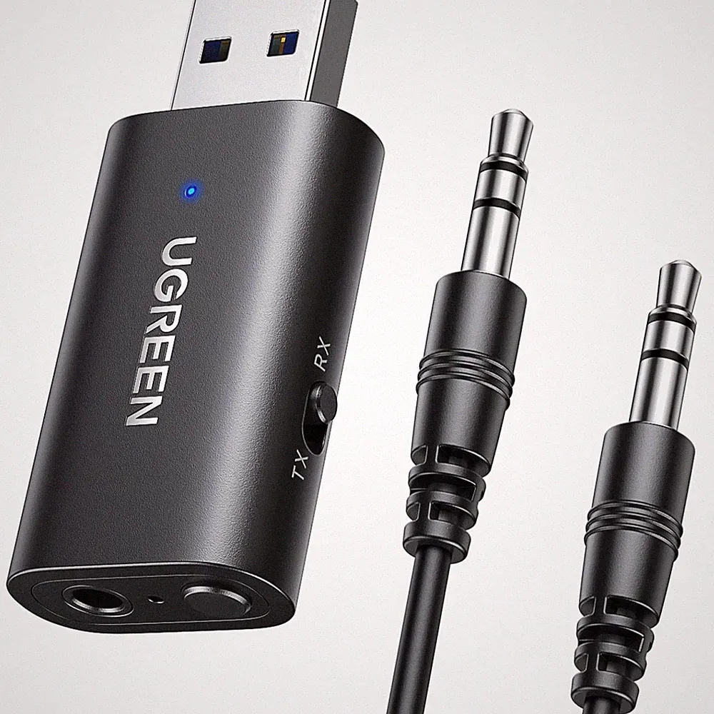 Bluetooth 5.4 Adapter 2 in 1 Klinke Sender und Empfänger für TV Kopfhörer