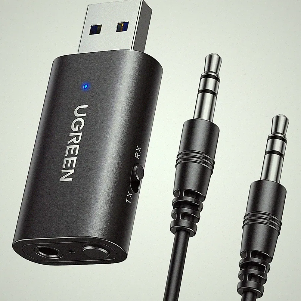 Bluetooth 5.4 Adapter 2 in 1 Klinke Sender und Empfänger für TV Kopfhörer