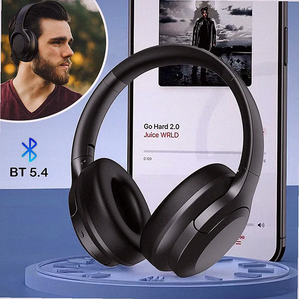 Bluetooth 5.4 ANC Kopfhörer Over-Ear 40mm 30h Akku Noise Cancelling Faltbar