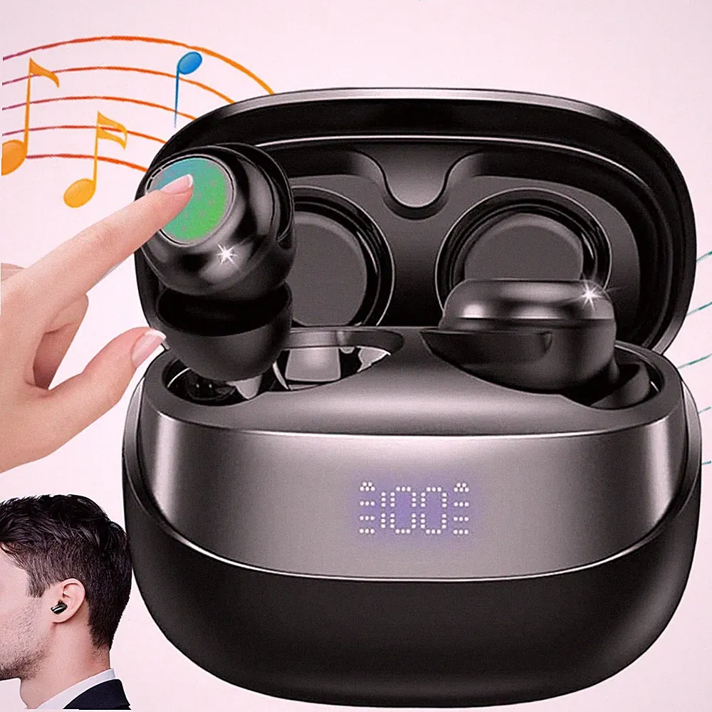 Bluetooth 5.4 In Ear Kopfhörer mit LED Display und Touch Steuerung für Alltag