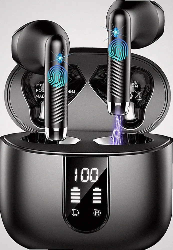 Bluetooth 5.4 Kopfhörer 6D Bass In Ear Kabellos 56 Std USB