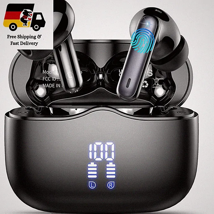Bluetooth 5.4 Kopfhörer A97 Pro, Kabellos, 40H Spielzeit, IP7, Tiefer Bass, ENC