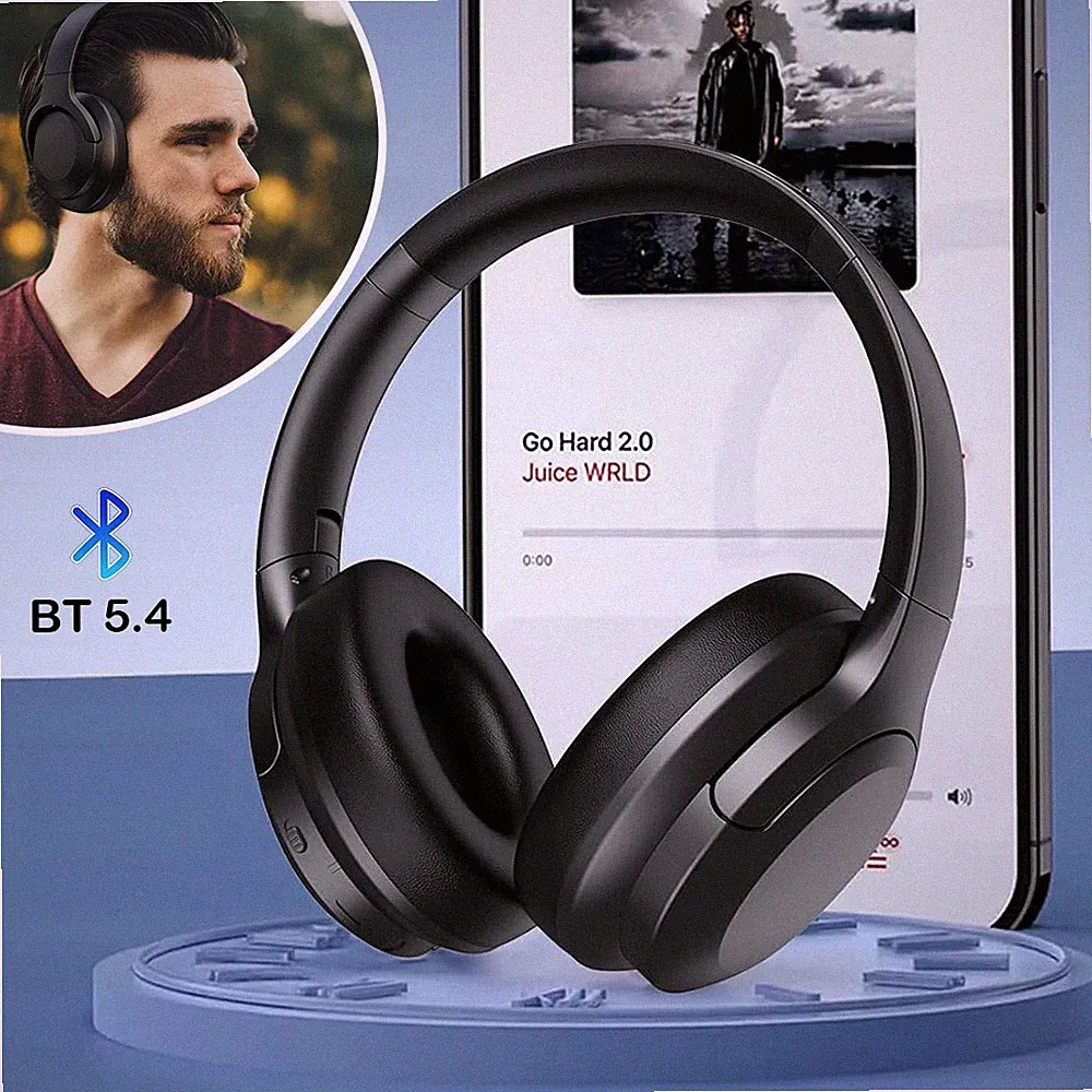Bluetooth 5.4 Kopfhörer ANC Over Ear Kabellos Headset mit Geräuschunterdrückung