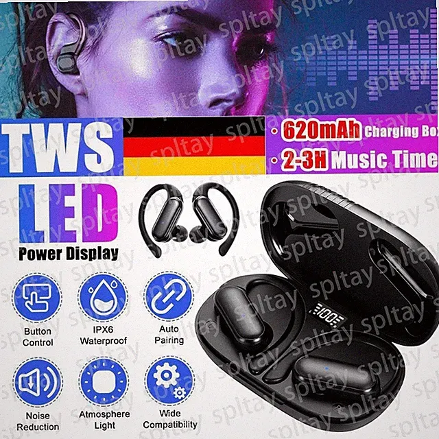 Bluetooth 5.4 Kopfhörer In Ear Kabellos TWS Sportkopfhörer IPX-5 mit Mikrofon