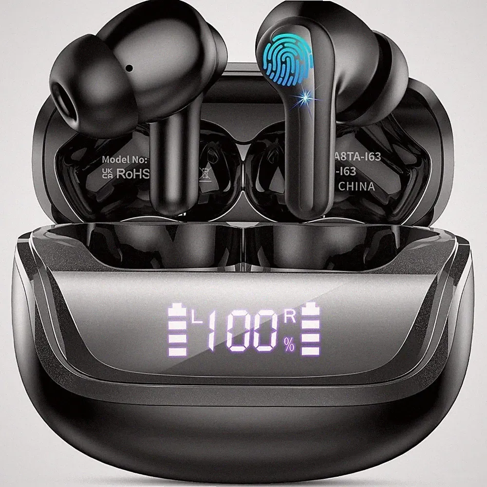 Bluetooth 5.4 Kopfhörer, In Ear Kopfhörer Kopfhörer Kabellos IPX4 Headset TWS