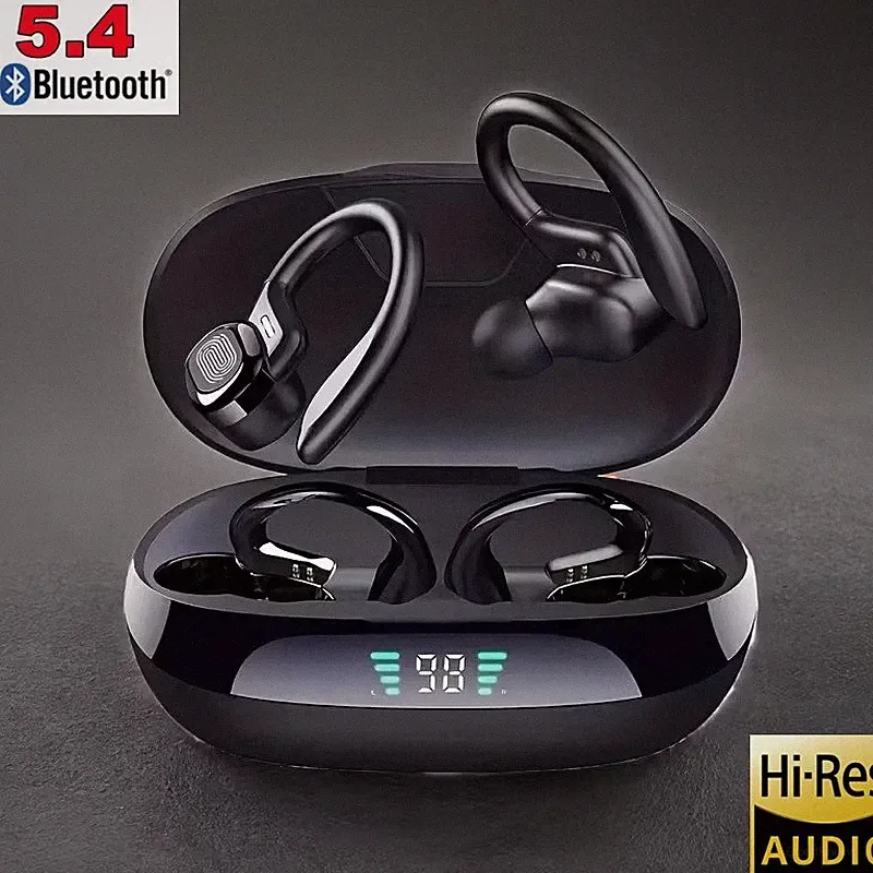 Bluetooth 5.4 Kopfhörer In-Ear Ohrbügel Kabellos TWS Sportkopfhörer mit Mikrofon