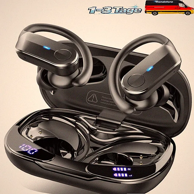Bluetooth 5.4 Kopfhörer Sport 70 Std. Marathon-Laufzeit 4 Mikrofone