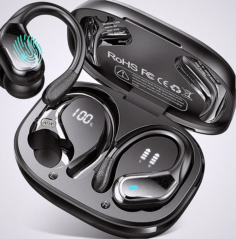 Bluetooth 5.4 Kopfhörer Sport 75Std Kabellos in Ear