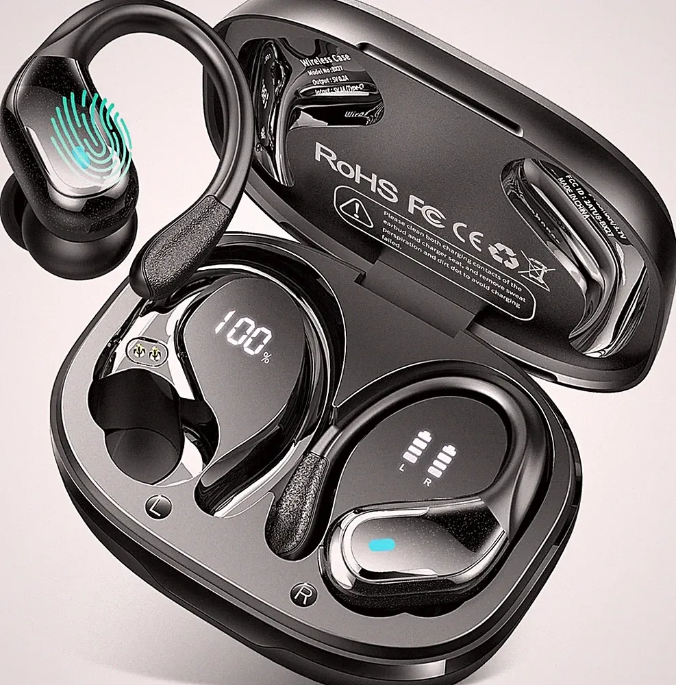 Bluetooth 5.4 Kopfhörer Sport 75Std Wasserdicht