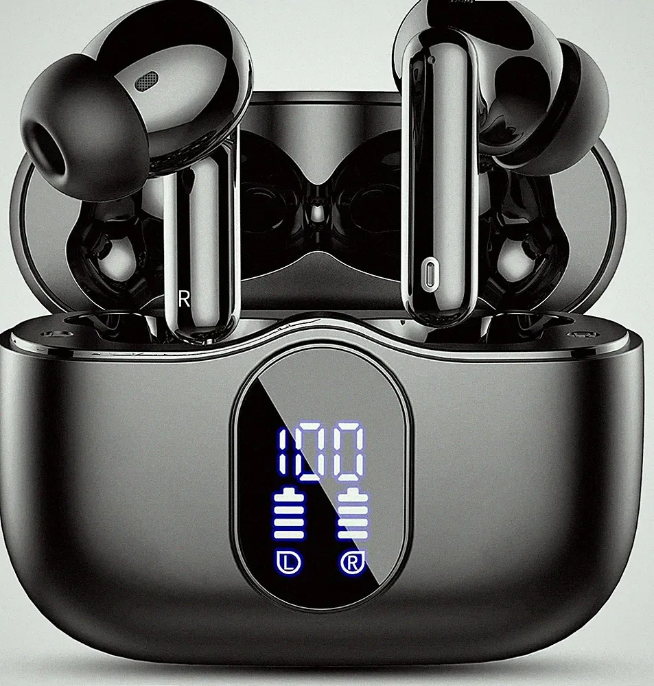 Bluetooth 5.4 Kopfhörer Sport In Ear 40 Std Spielzeit LED Anzeige