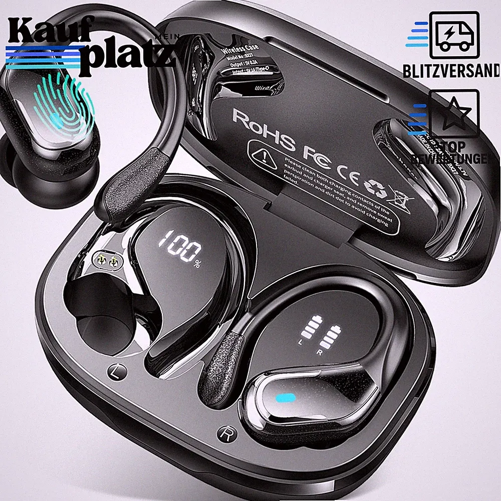 Bluetooth 5.4 Sport-Earbuds BX27 IPX8 75 Stunden Akkulaufzeit Wireless Kopfhörer