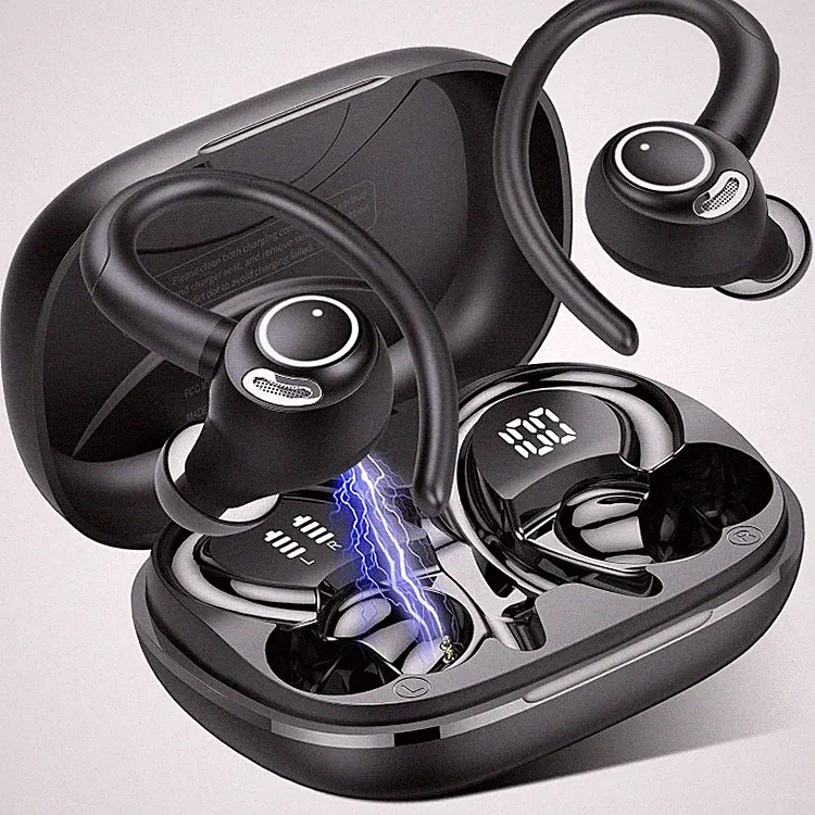 Bluetooth 5.4 Sport In-Ear Headphones IP7 Waterproof 40h Playtime HD Mic Comfort