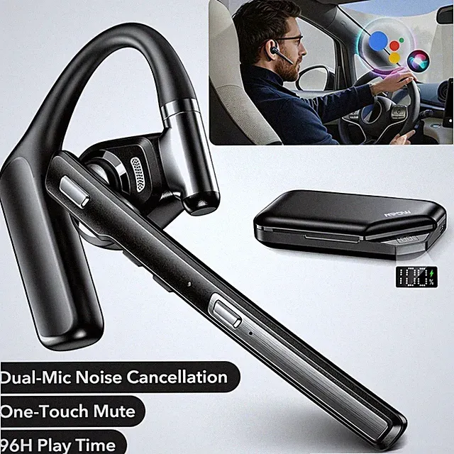Bluetooth 6.0 Kopfhörer Kabellos Headset 950mAh Ohrhörer mit Mikrofon für Handy