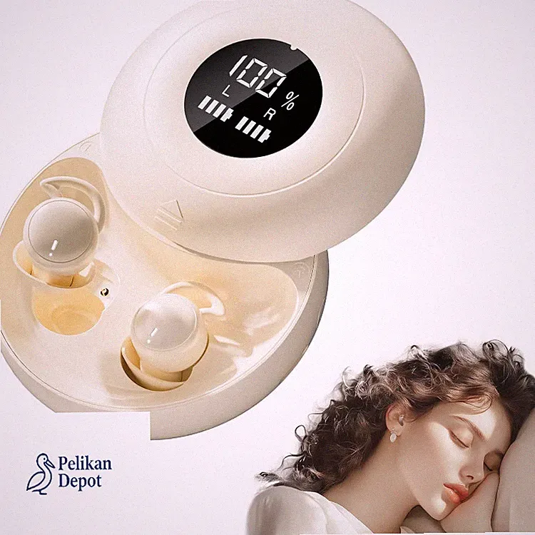 Bluetooth 6.0 Schlafkopfhörer mit Noise Cancelling, Weiche Silikon Ohr