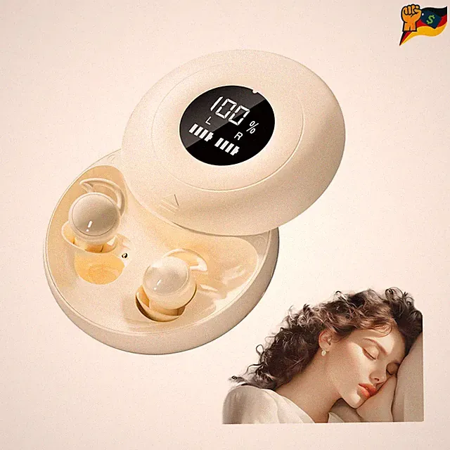 Bluetooth 6.0 Schlafkopfhörer Noise Cancelling Weiche Silikon Ohrhörer Langer