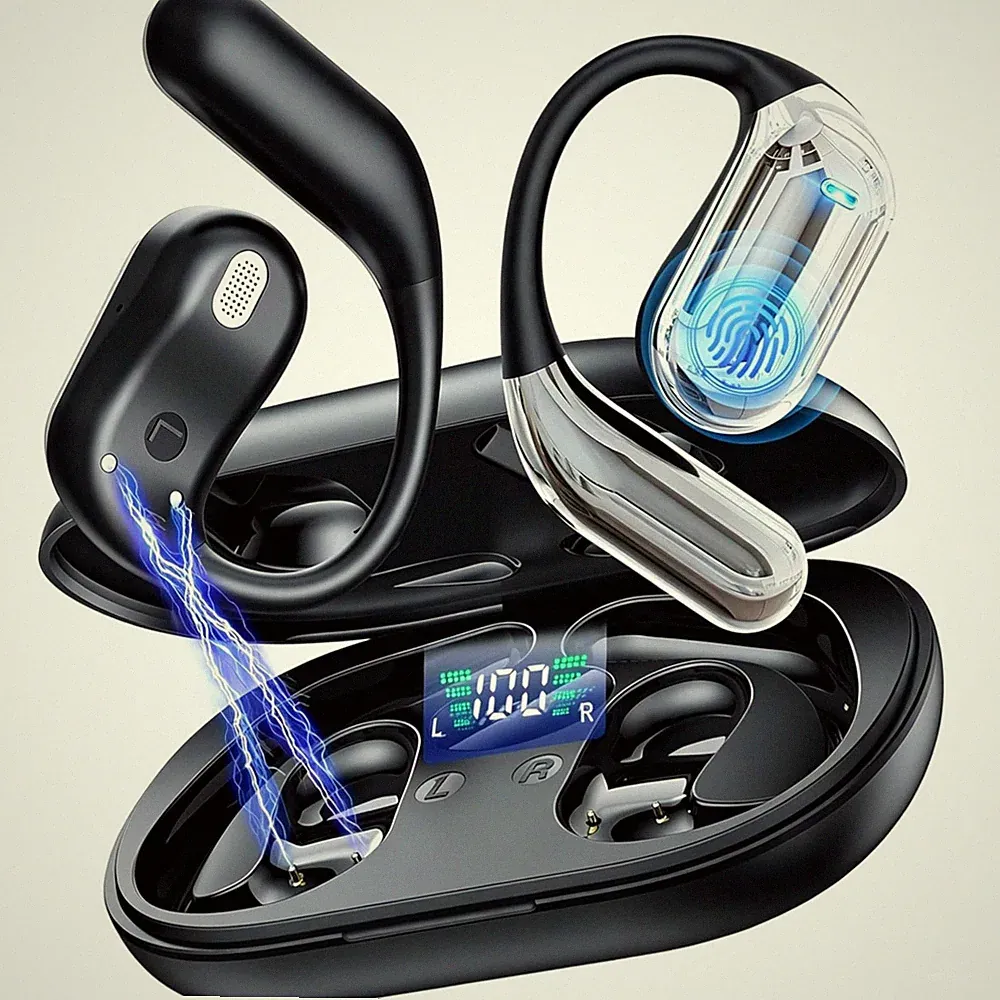 Bluetooth 6.1 Kopfhörer Open Ear Sportkabellose Kopfhörer mit Mic 50Std