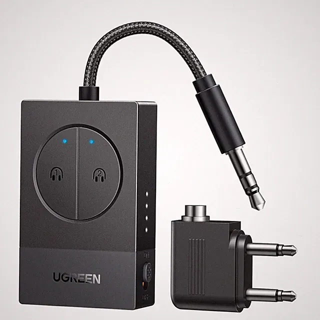 Bluetooth Adapter Flugzeug 5.4 Transmitter für 2 Kopfhörer