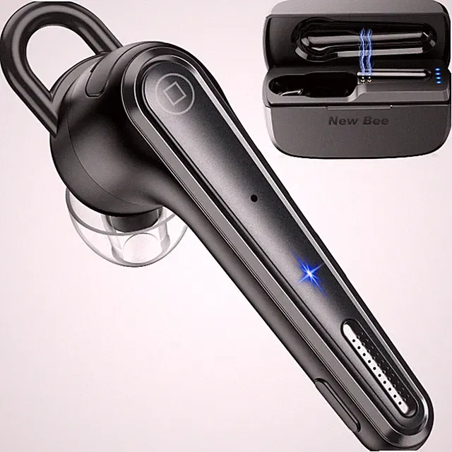 Bluetooth Headset In-Ear Kabellos Freisprech 5000 mA Schwarz CVC 8.0 Dual ENC