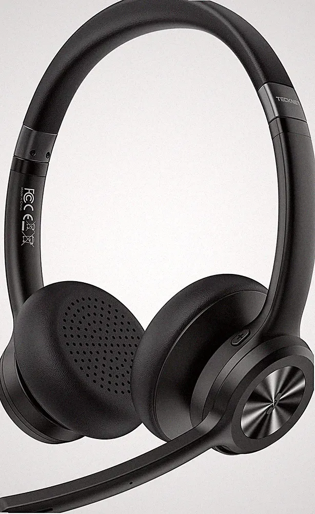 Bluetooth Headset Kopfhörer mit Mikrofon 50 Stunden Akku für Büro Call Center