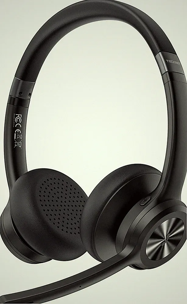 Bluetooth Headset Mikrofon Noise Cancelling Stummschaltung TECKNET für Büro