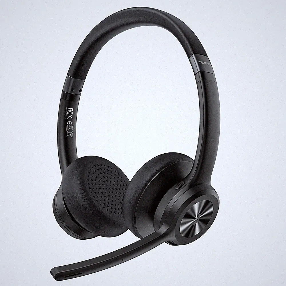 Bluetooth Headset Mikrofon Noise Cancelling Wireless On-Ear Kopfhörer Büro 50h