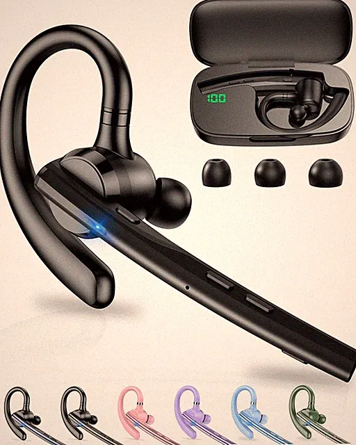Bluetooth Headset mit 72h Spielzeit Bluetooth V5.1 mit LED Ladecase