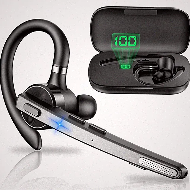 Bluetooth Headset mit 72h Spielzeit mit Ladecase V5.1 Wireless