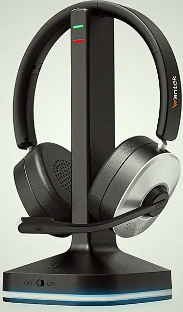 Bluetooth Headset mit Mikrofon Geräuschunterdrückung USB Dongle 24h Akku Büro