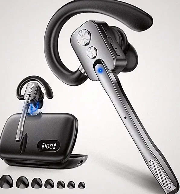 Bluetooth Headset mit Mikrofon, V5.3 Wireless Freisprech Headset Bluetooth mi...