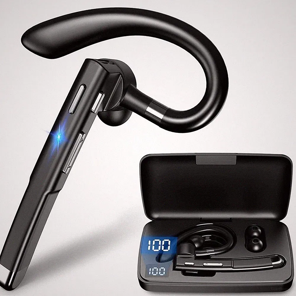 Bluetooth, Headset mit Noise Cancelling Mikrofon, für Autofahren/Büro/Geschäft