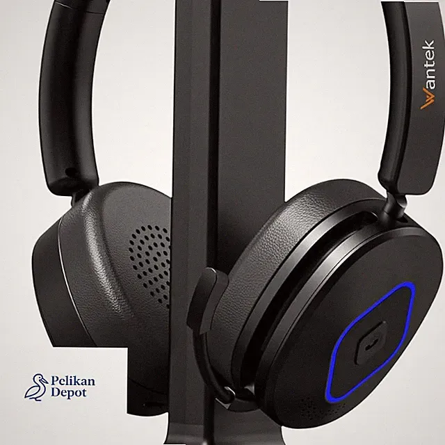 Bluetooth Headset mit USB Dongle und Ladestation für PC Laptop Teams Zoom Skype