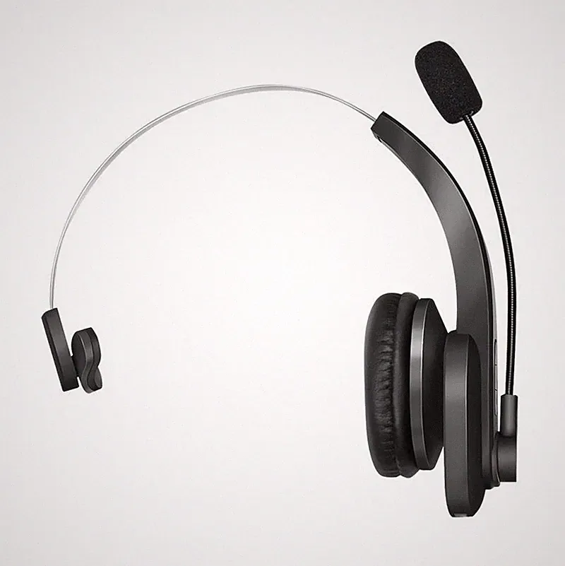 Bluetooth Headset Mono mit Ladestation Mikrofon Kopfhörer Büro Office Gaming