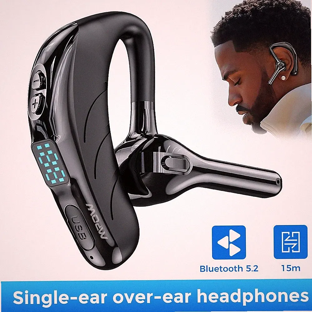 Bluetooth Headset Ohrhörer kabellos Headset Handy für Autofahren Büro Business