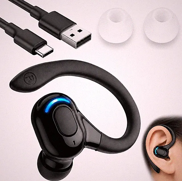Bluetooth Headset V5 20 Std Akku 360 Ohrbügel Freisprechen