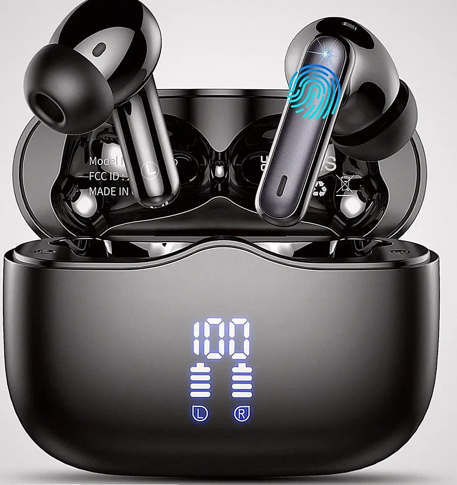 Bluetooth In-Ear Kopfhörer 5.4 Noise Cancelling 40 Std Akku LED Anzeige