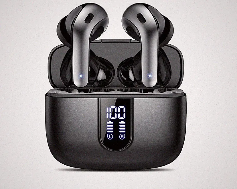 Bluetooth In-Ear Kopfhörer Bluetooth 5.4 Kabellos Schwarz LED Display USB-C IPX5