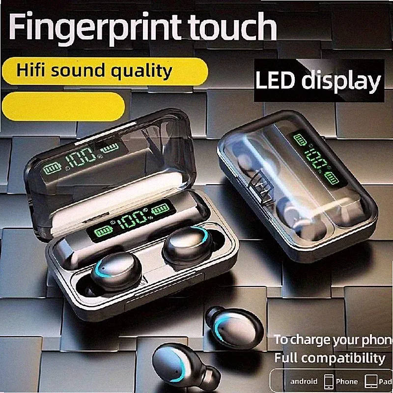 Bluetooth In-Ear True Wireless Kopfhörer LED-Anzeige Integriertes Mikrofon