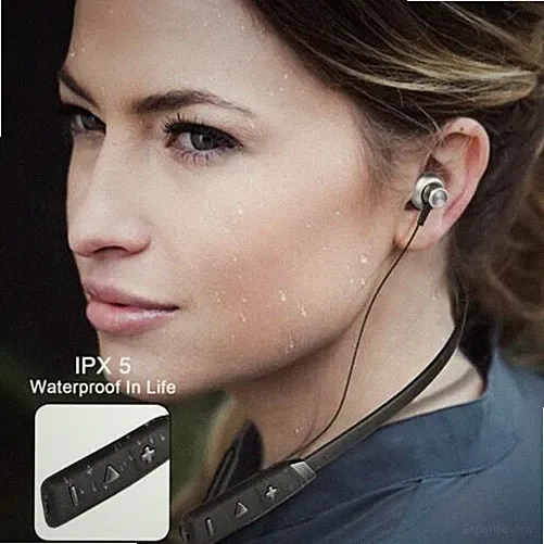 Bluetooth Kabellos IPX5 Wasserdicht Kopfhörer Laufen Ohrhörer Halsband Headset