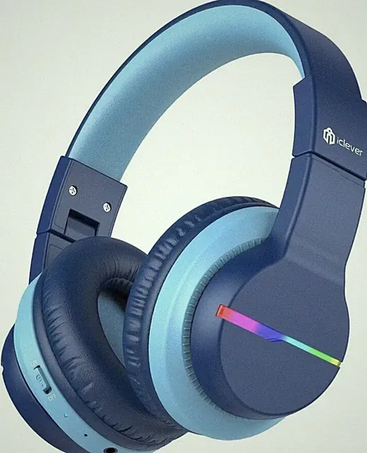 Bluetooth Kinder Kopfhörer, BTH12 bunte LED Lichter Kinder kabellose Kopfhörer