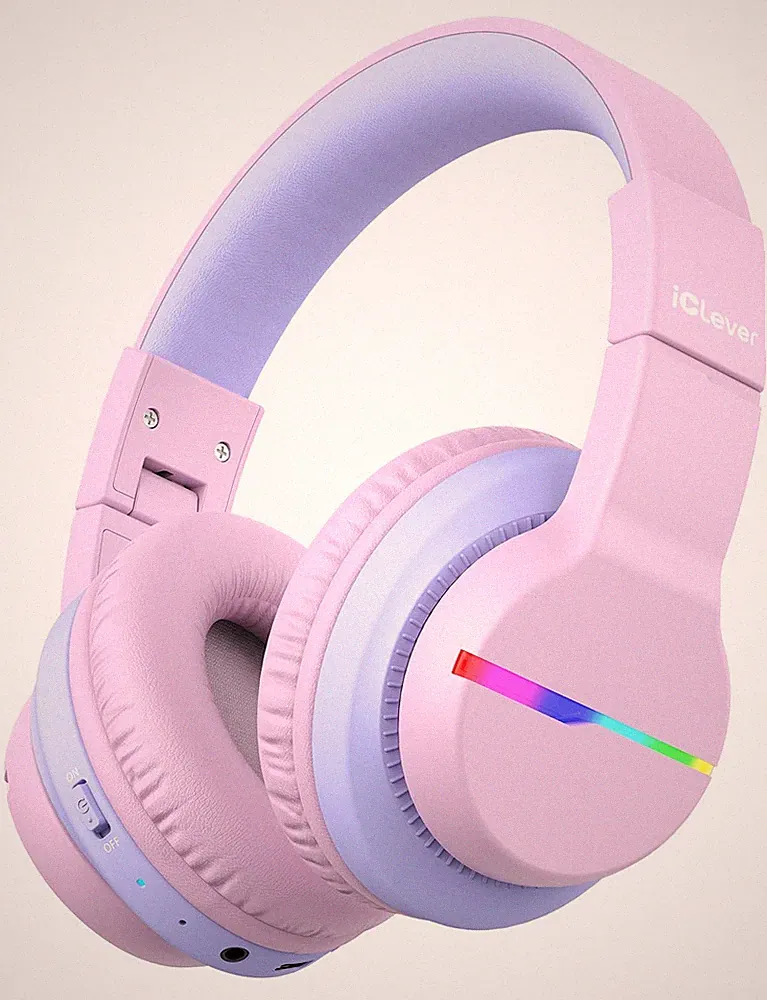 Bluetooth Kinder Kopfhörer Farbige LED Leuchten Kinderkopfhörer Over Ear mit