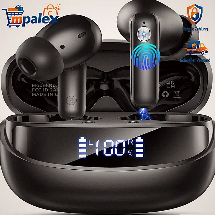 Bluetooth Kopfhörer 5.4 HiFi Stereo 4 ENC Mikrofone IP7 Wasserdicht
