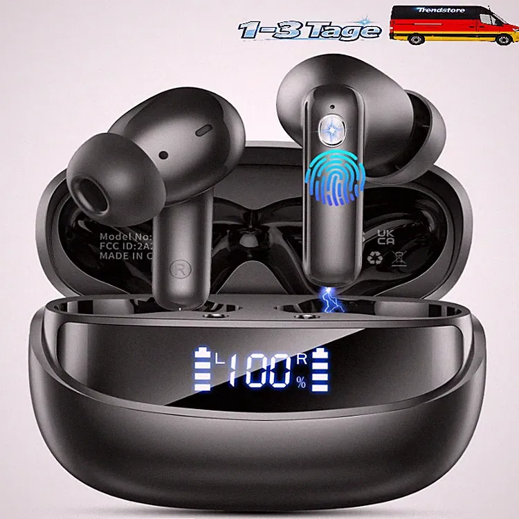 Bluetooth Kopfhörer 5.4 HiFi Stereo 56 Std IP7 Wasserdicht LED