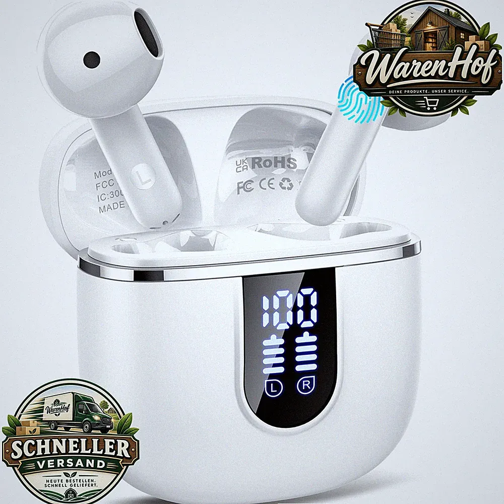 Bluetooth Kopfhörer 5.4 Kabellos In Ear 6D Stereo Sound Musik Sport