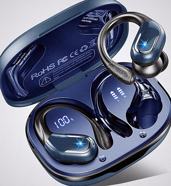 Bluetooth Kopfhörer 5.4 Sport 75Std IP7 Wasserdicht LED Anzeige