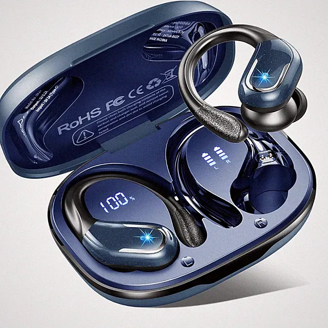 Bluetooth Kopfhörer 5.4 Sport IP7 Wasserdicht 75Std LED Anzeige
